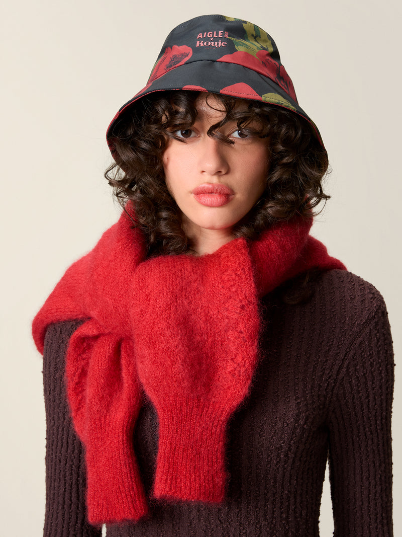 BOB black Aigle x Rouje bucket hat, back view by Rouje