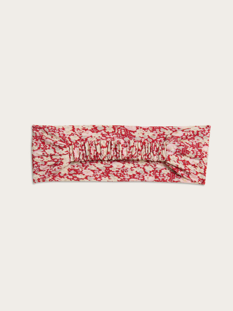 MARCO red floral headband, flat packshot by Rouje
